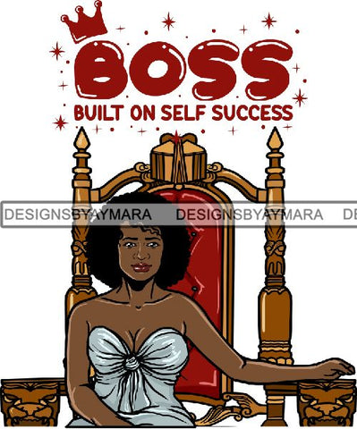 Afro Queen Goddess Melanin Nubian Glamour .PNG Print Files Not For Cutting