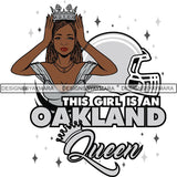 Oakland Queen Football Team SVG Cutting Files For Silhouette Cricut and More