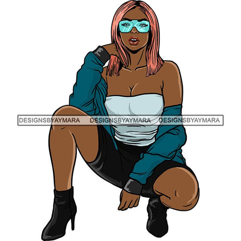 Fashion Diva Glamour Afro Classy Sexy Lady SVG PNG JPG Vector Files For Cutting and More