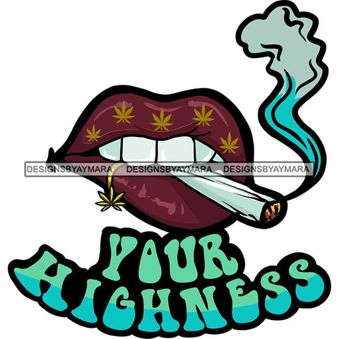 Ganja Narcotic Joint Blunt Weed Leaf Hydroponics Cannabis Woman Smoking Grass Marijuana SVG Cut Files