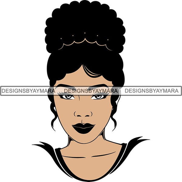 Afro Woman SVG Melanin Nubian Color Cutting Files