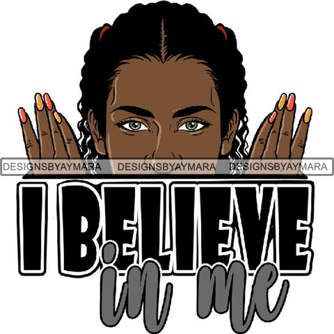 Afro Woman Peeking Peek-a-Boo I see You Melanin Pretty Half Face PNG File For Print Not For Cutting