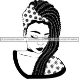 Afro Beautiful Woman Goddess Diva Classy Lady Braids Dreads Hairstyle .SVG Cut Files For Silhouette and Cricut