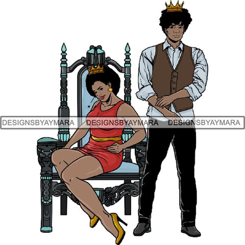 King and Queen Rey Reina Couple Life Goals PNG Print Files Not For Cutting