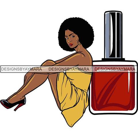 Afro Woman SVG Make Up Goddess Cutting Files For Cricut Silhouette and Much More