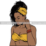 Afro Woman SVG Turban Head Wrap Cutting Files For Silhouette Cricut and More