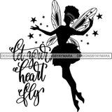 Afro Fairy Fantasy Magic SVG Cut Files For Silhouette and Cricut