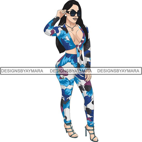 Afro Woman SVG Melanin Nubian Color Cutting Files