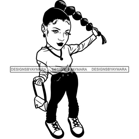 Fashion Woman Model Posing Summer Outfit Vogue Goddess Glamour Trendy Clothing Vector SVG Cutting Files