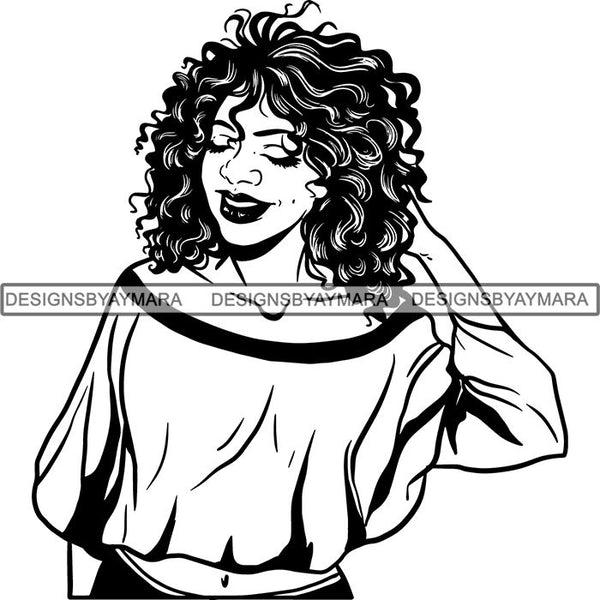 Afro Lady Black Goddess Melanin Dark Latina Morena SVG Files For Cutting and More!