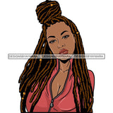 Afro Woman Braids Dreadlocks Sister-Locks Dreads Locks Hairstyle .SVG Cut Files For Silhouette and Cricut