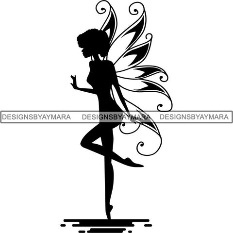 Afro Fairy Fantasy Magic SVG Cut Files For Silhouette and Cricut