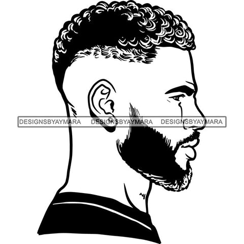 Attractive Man Bearded Hipster Model Fashion Male Guy Stylish Mustache Close-up Sexy Macho Manly SVG Files For Cutting