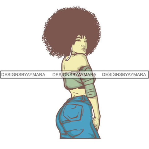 Afro Woman SVG Melanin Cutting Files For Cricut Silhouette and More