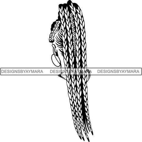 Afro Woman Braids Dreads Dreadlocks Hairstyle SVG Cut Files For Silhouette and Cricut