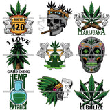 Bundle 9 Marijuana Cannabis Hashish Weed Leaf Grass Dope 420 Hemp Pot Joint Blunt Stoned High Life SVG Cutting Files