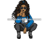 Afro Lola Boss Lady Diva Style .SVG Cutting Files For Silhouette and Cricut and More!