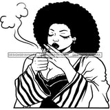 Woman Smoking Pot Joint Blunt Stoned High Life Weed Leaf Marijuana Grass Relax Chill SVG Cutting Files