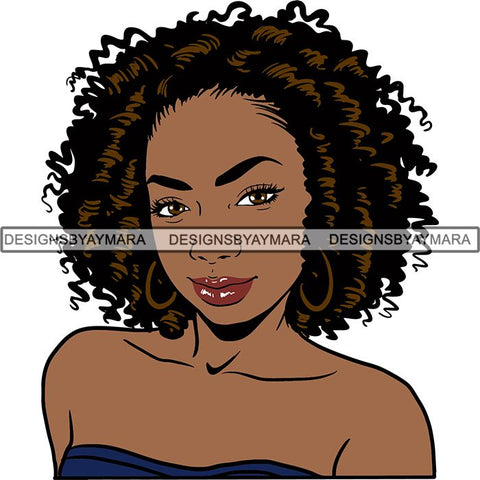 Afro Woman Nubian Melanin Popping Unique Design SVG Cutting Files For Silhouette Cricut and More