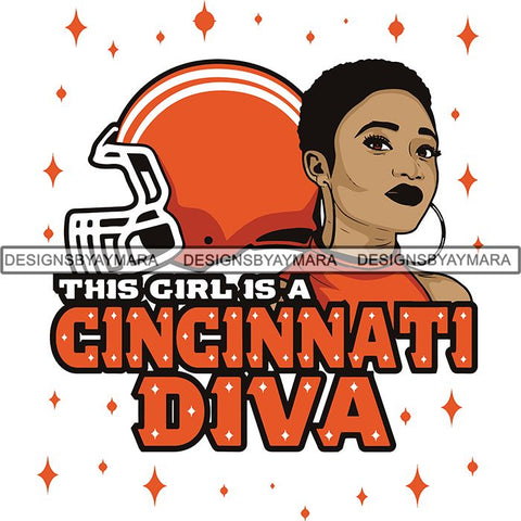 Cincinnati Diva Football Team SVG Cutting Files For Silhouette Cricut and More