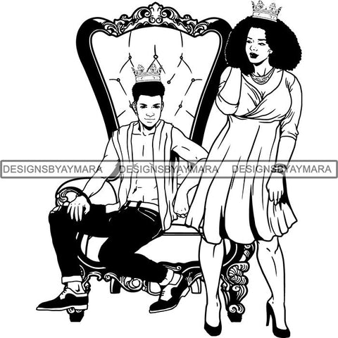 King and Queen Rey Reina Couple Life Goals SVG Cut Files For Silhouette and Cricut