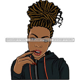 Afro Woman Braids Dreadlocks Sister-Locks Dreads Locks Hairstyle .SVG Cut Files For Silhouette and Cricut