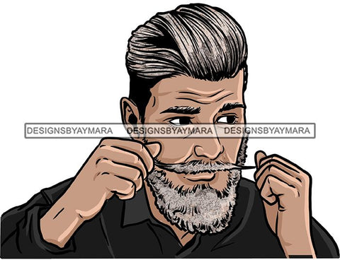 Attractive Caucasian White Man Bearded Hipster Model Fashion Male Guy Hombre Masculino Guapo Stylish Close-up Sexy Macho Manly SVG Files For Cutting