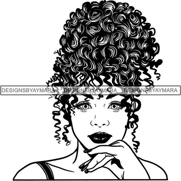 Afro Melanin Popping Dark Latina SVG Cutting Files For Silhouette Cricut and More