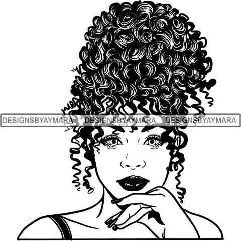 Afro Melanin Popping Dark Latina SVG Cutting Files For Silhouette Cricut and More