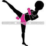 Strong Afro Woman SVG Cancer Survivor Cutting Files For Silhouette Cricut and More