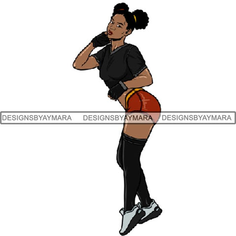 Afro Woman Tattoo Sexy Melanin Nubian Goddess PNG Files For Print Not For Cutting