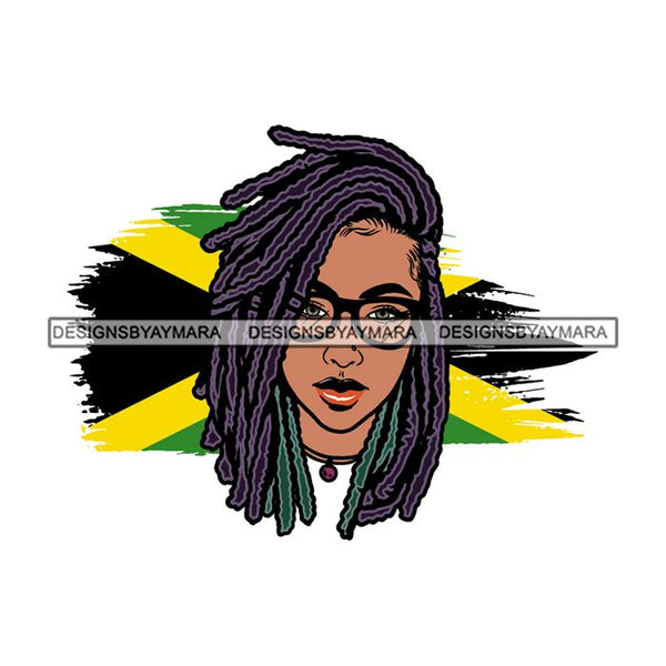 Jamaica Country Afro Diva Proud Roots Pretty Woman Fashion .SVG Cutting Files For Silhouette and Cricut and More!