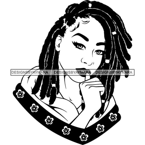 Afro Nubian Melanin Popping Kinky Hair Beautiful African American Woman SVG Cutting Files
