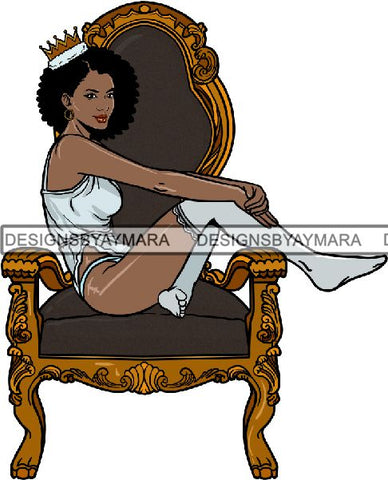 Afro Queen Goddess Melanin Nubian Glamour .PNG Print Files Not For Cutting