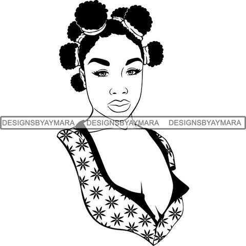 Afro Woman SVG Cut Files For Silhouette and Cricut