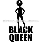 Black Queen Afro Woman Silhouette Designs Goddess Praying Blessed Life Diva SVG Files For Cutting and More!