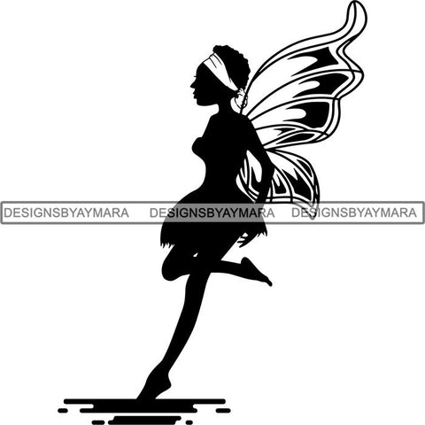Afro Fairy Fantasy Magic SVG Cut Files For Silhouette and Cricut