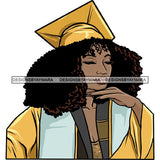 Graduation Achievement Hard Work Diploma Success Robe Cap Certificate College SVG Cutting Files