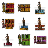 Black History Month Bundle Designs For Commercial Use Celebration Freedom PNG SVG JPG Print Cutting Digital Download Art Digital T-shirt Logo Sublimation Cricut Clipart Artwork Illustration
