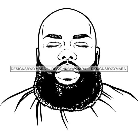 Attractive Man Bearded Hipster Model Fashion Male Guy Stylish Mustache Close-up Sexy Macho Manly SVG Files For Cutting
