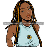 Afro Woman Braids Dreadlocks Sister-Locks Dreads Locks Hairstyle .SVG Cut Files For Silhouette and Cricut