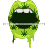 Weed Leaf Sexy Lips Cannabis Medical Marijuana Joint Blunt High Life SVG Cutting Files