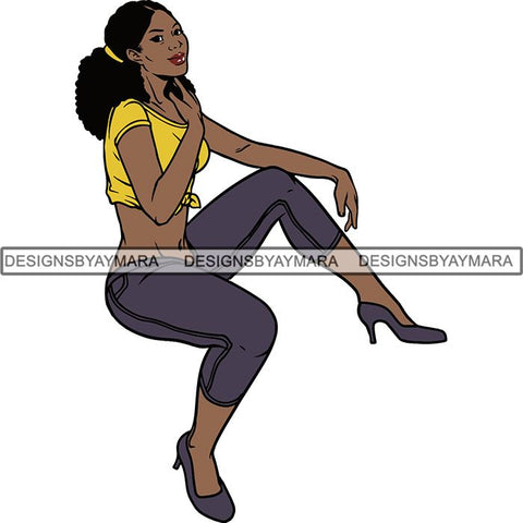 Afro Woman Goddess Diva Melanin Love Sensual .SVG Cut Files For Silhouette and Cricut and More!
