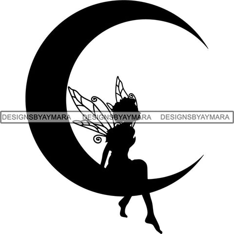 Afro Fairy Fantasy Magic SVG Cut Files For Silhouette and Cricut
