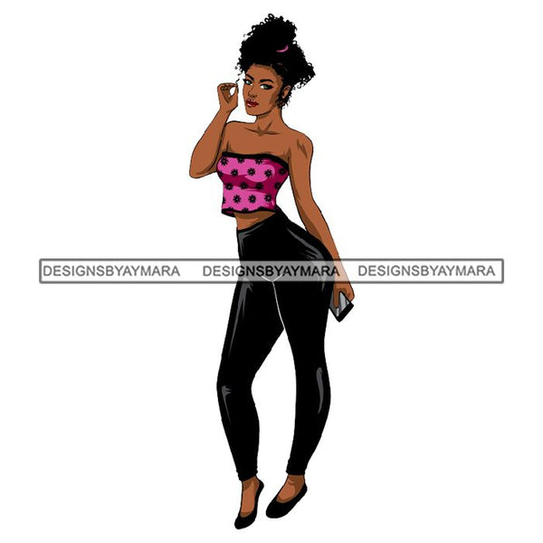 Afro African Lady Pretty Face Goddess Glamour Fashion Vector SVG Cutting Files