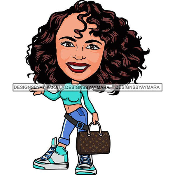 Cute Afro Lola Boss Lady Summer Fashion Dope Diva Glamour .SVG Cutting