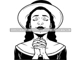 Classy Lady Praying God SVG Cut Files For Silhouette Cricut and More.