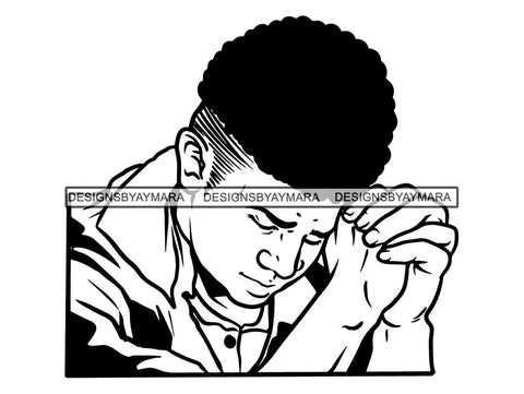 Man Praying God SVG Cut Files For Silhouette ans Cricut