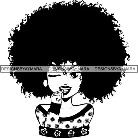 Afro Lola Boss Lady Quotes SVG Cutting Files For Silhouette Cricut and More