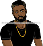 Attractive Black Man Bearded Hipster Model Fashion Male Guy Hombre Masculino Guapo Stylish Close-up Sexy Macho Manly SVG Files For Cutting